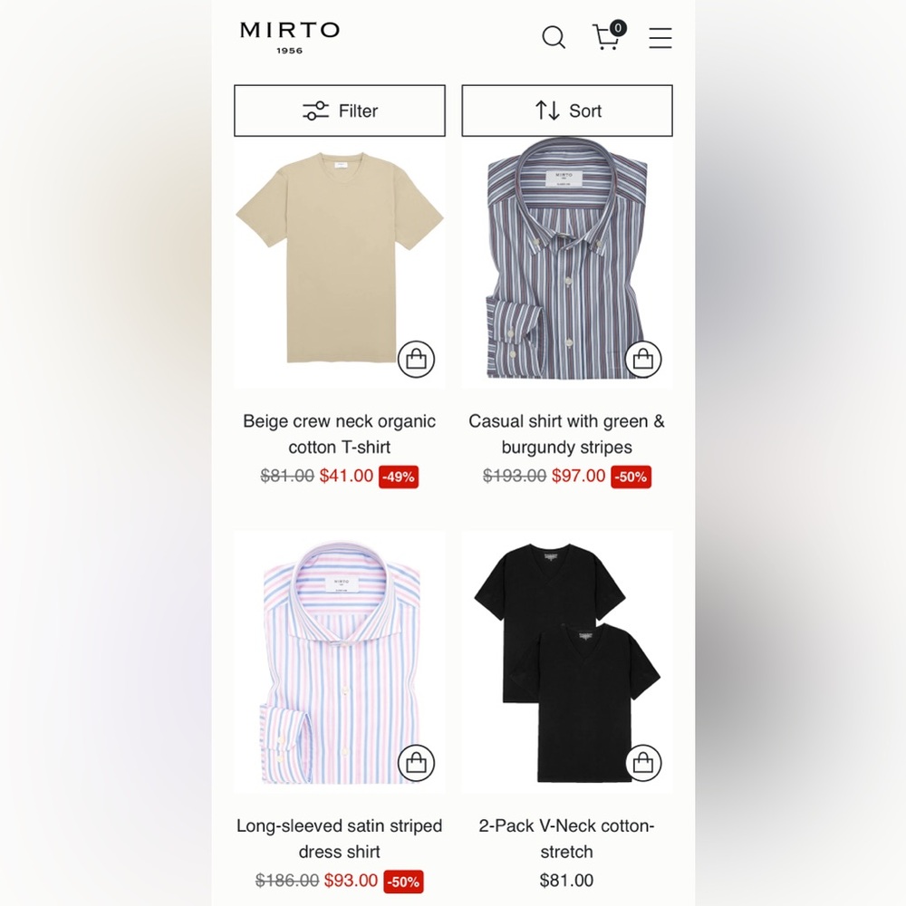 Mens Mirto shirt made in Spain. 17 inch collar. 34/35 inch sleeves. - Picture 10 of 10